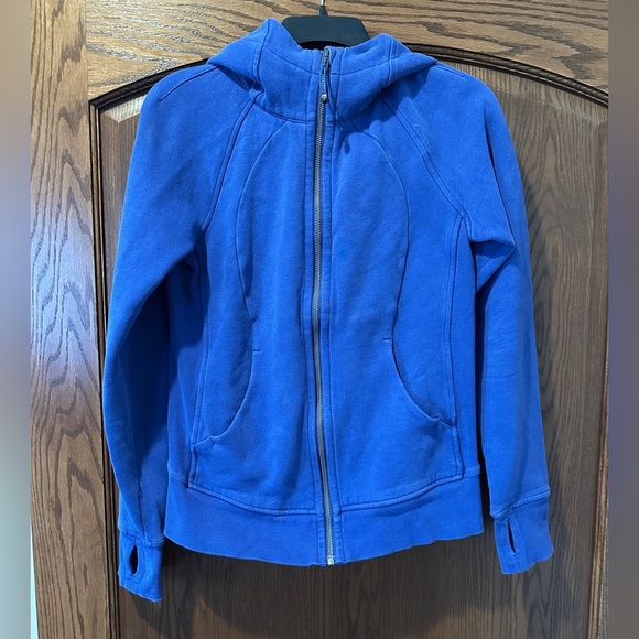 lululemon athletica Jackets & Blazers - Lululemon Blue Full Zip Scuba, *signs of wear*